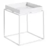 Image de Petite table basse carrée en métal blanc 30 x 30 x 34 cm Tray - HAY