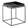 Image de Petite table basse carrée en métal noir 30 x 30 x 34 cm Tray - HAY