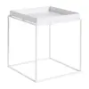 Image de Table basse carrée en métal blanc 40 x 40 x 44 cm Tray - HAY