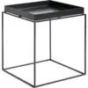 Image de Table basse carrée en métal noir 40 x 40 x 44 cm Tray - HAY