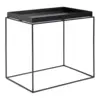 Image de Table d'appoint rectangulaire en métal noir 40 x 60 x 54 cm Tray - HAY