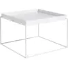 Image de Table basse carrée en métal blanc 60 x 60 x 39 cm Tray - HAY