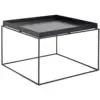 Image de Table basse carrée en métal noir 60 x 60 x 39 cm Tray - HAY