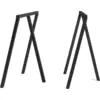 Image de Set de 2 tréteaux en acier noir Loop Stand - HAY