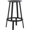 Image de Tabouret de bar 65 cm en aluminium noir Revolver - HAY