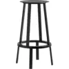 Image de Tabouret de bar 75cm en aluminium noir Revolver - HAY