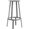Image de Tabouret de bar 75cm en aluminium gris Revolver - HAY