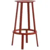 Image de Tabouret de bar 75cm en aluminium rouge Revolver - HAY