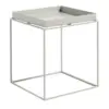 Image de Table basse carrée en métal gris 40 x 40 x 44 cm Tray - HAY