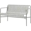 Image de Banc de jardin avec accoudoirs en métal gris Palissade - HAY