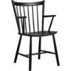 Image de Chaise en bois de chêne noir avec accoudoirs - HAY