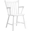 Image de Chaise blanche en bois de hêtre avec accoudoirs - HAY