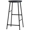 Image de Tabouret de bar en métal et bois noir 65 cm Cornet - HAY