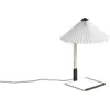 Image de Petite lampe de table blanche et laiton 30 x 38 cm Matin - HAY