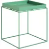 Image de Table basse carrée en métal menthe poivré 40 x 40 x 44 cm Tray - HAY