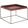 Image de Table basse carrée en métal chocolat 60x60x39cm Tray - HAY