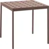 Image de Table carrée en acier rouge Balcony - HAY