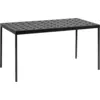 Image de Table de jardin rectangulaire en acier anthracite 144 x 76 cm Balcony - HAY