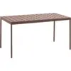 Image de Table de jardin rectangulaire en acier rouge 144 x 76 cm Balcony - HAY