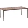 Image de Table de jardin rectangulaire en acier rouge 190 x 87 cm Balcony - HAY