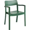 Image de Chaise en frêne avec accoudoirs verte Pastis - Hay