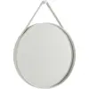Image de Miroir rond en acier gris clair 50 cm Strap - Hay