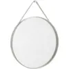 Image de Miroir rond en acier gris clair 70 cm Strap - Hay