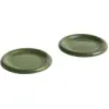 Image de Ensemble de deux assiettes en terre cuite vert 18 cm Barro - Hay