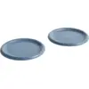 Image de Ensemble de deux assiettes en terre cuite bleu foncé 24 cm Barro - Hay
