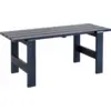 Image de Table en pin laqué bleu métal 180 x 66 x 74 cm Weekday - Hay
