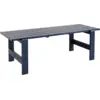 Image de Table en pin laqué bleu métal 230 x 83 x 74 cm Weekday - Hay