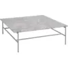 Image de Table basse en marbre et piètement en acier gris 100 x 104 x 33 cm Rebar - Hay