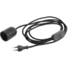 Image de Câble en tissu noir doux avec interrupteur 240cm Common Cord Set - Hay