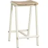 Image de Tabouret de bar en bois de chêne et acier ivoire 65cm Tabourete 8 - Hay