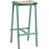 Image de Tabouret de bar en bois de chêne et acier vert jade 75cm Tabourete 8 - Hay