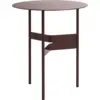 Image de Table d'appoint ronde en acier bordeaux 45x51cm Shim - Hay