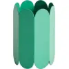 Image de Vase en acier inoxydable vert 13x13x18cm Arcs - Hay