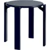 Image de Tabouret en bois de hêtre laqué bleu 46,5x46cm Rey - Hay