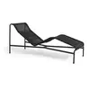 Image de Chaise longue en corde et acier noir 65x164x70cm Palissade - Hay