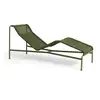 Image de Chaise longue en corde et acier kaki 65x164x70cm Palissade - Hay