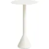Image de Table haute cone en acier thermolaqué blanc crème 60x105cm Palissade - HAY