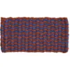 Image de Tapis paillasson en fibre de coco marron et bleu 40x80cm - Hay