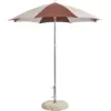 Image de Parasol octogonal blanc et bordeaux 200x200x223cm Terrazza - HAY