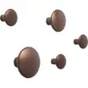 Image de 5 Patères rondes en aluminium bronze 5 cm The Dots - Muuto