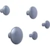 Image de 5 Patères rondes en aluminium bleu 5 cm The Dots - Muuto