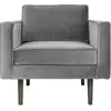 Image de Fauteuil en velours gris Wind - Broste Copenhagen
