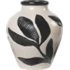 Image de Vase en céramique peinte à la main gris et noir 25x30cm Herbert - Broste Copenhagen