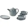 Image de Service à thé pour deux en grès émaillé bleu Nordic Sea - Broste Copenhagen