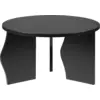 Image de Table basse ronde en placage de frêne laqué noir 60x35cm Brook - Broste Copenhagen