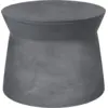 Image de Table basse ronde en fibre d'argile gris charbon 50x39cm Fiber - Broste Copenhagen